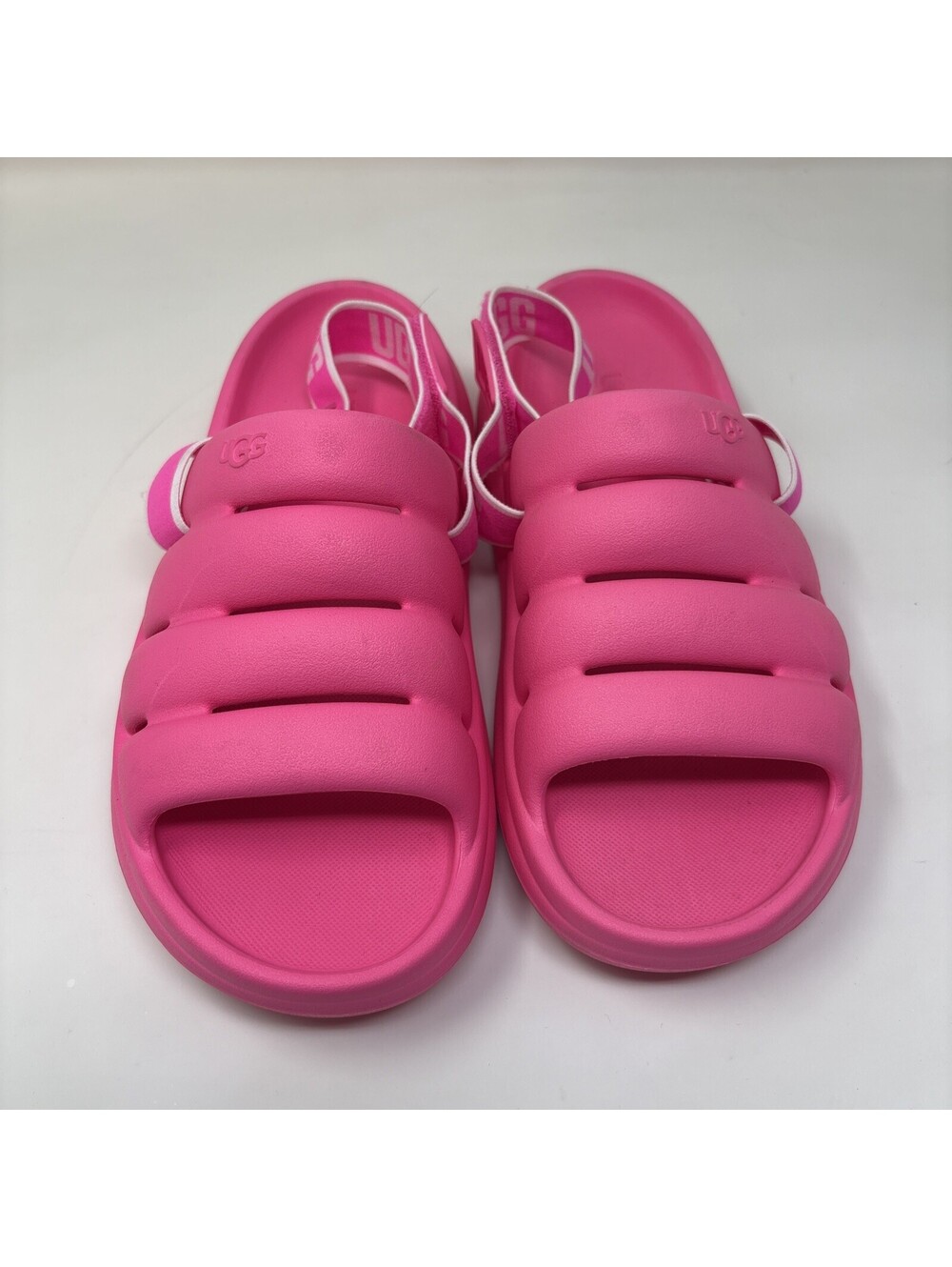 UGG Sport Yeah Womens 10.5 Taffy Pink Foam Platform Slingback Slides Sandals